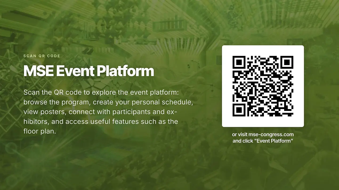 Dieselbe MSE-2026-Folie mit Plattform-QR-Code im Querformat 16:9