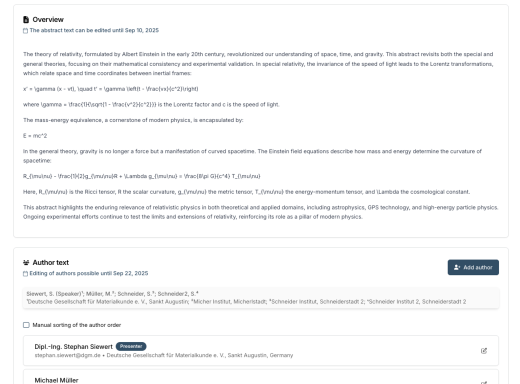 So funktioniert die Abstract-Einreichung