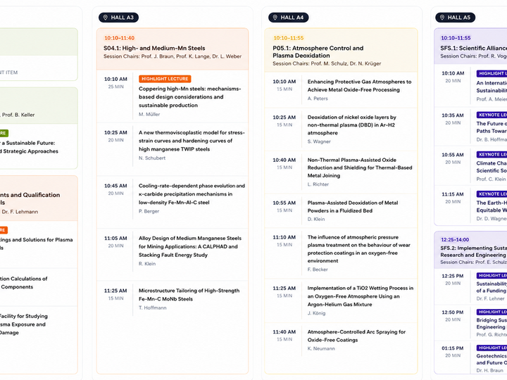Programme und Präsentationsvorlagen